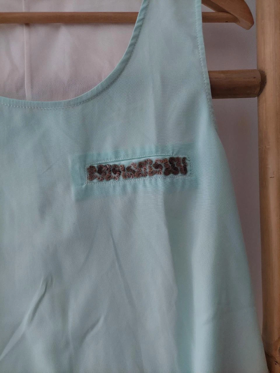 Tifose - Top verde menta com lantejoulas – photo 2